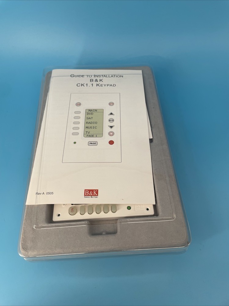 B&K CK1.1 S2 Keypad Wall Mounted Keypad Controller k458