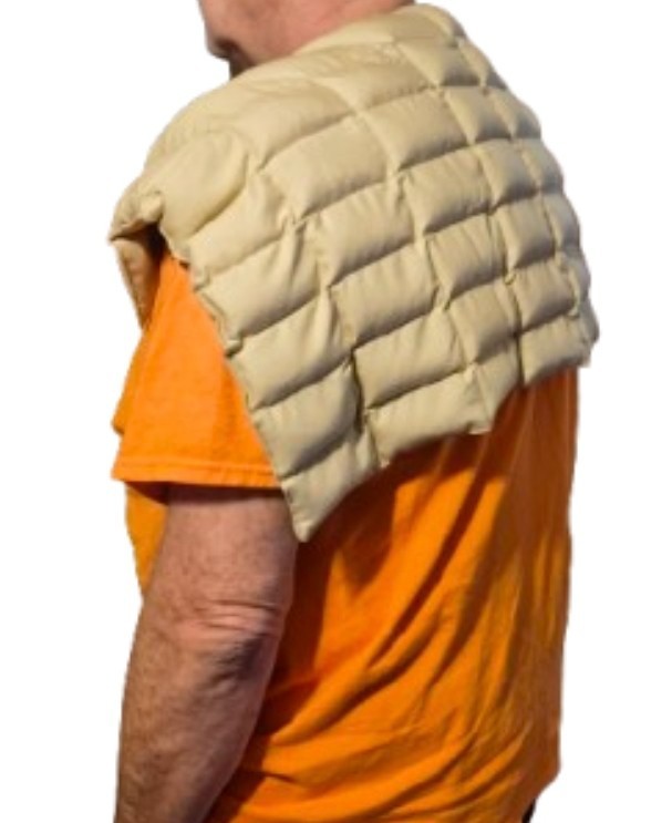 Extra wide microwaveable heating pad (5+ pounds)
