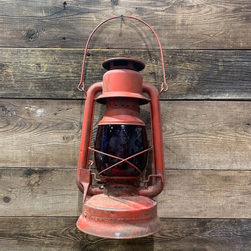 Vintage Lantern, No. 2, Dietz D-Lite Red Globe, 14"