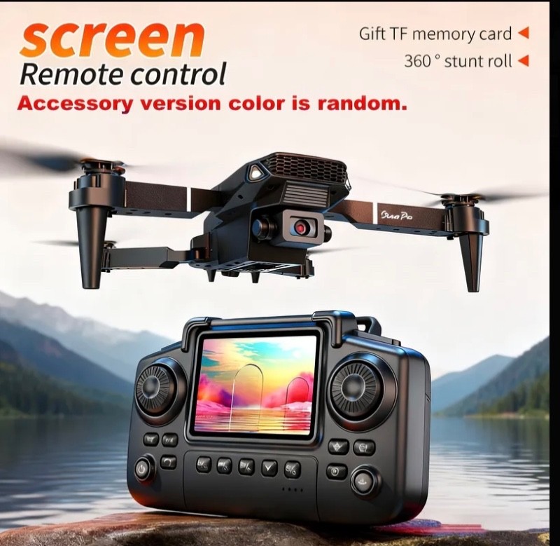 Recon Drone + 4K Camera Surveillance Quadcopter Remote With Screen WiFi
