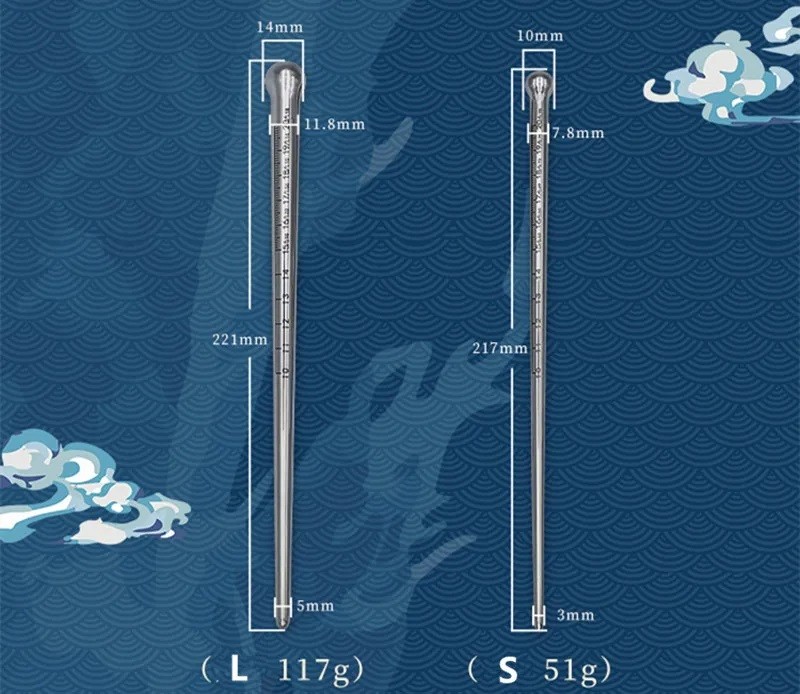 Penile Dilator Stretcher Stainless Steel Solid Penis Plug Men Enhancer 2 Size