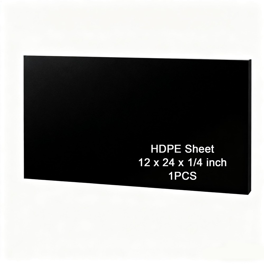HDPE Sheet 1/4-12" x 24" High Density Polyethylene Sheets with Protective Fil...