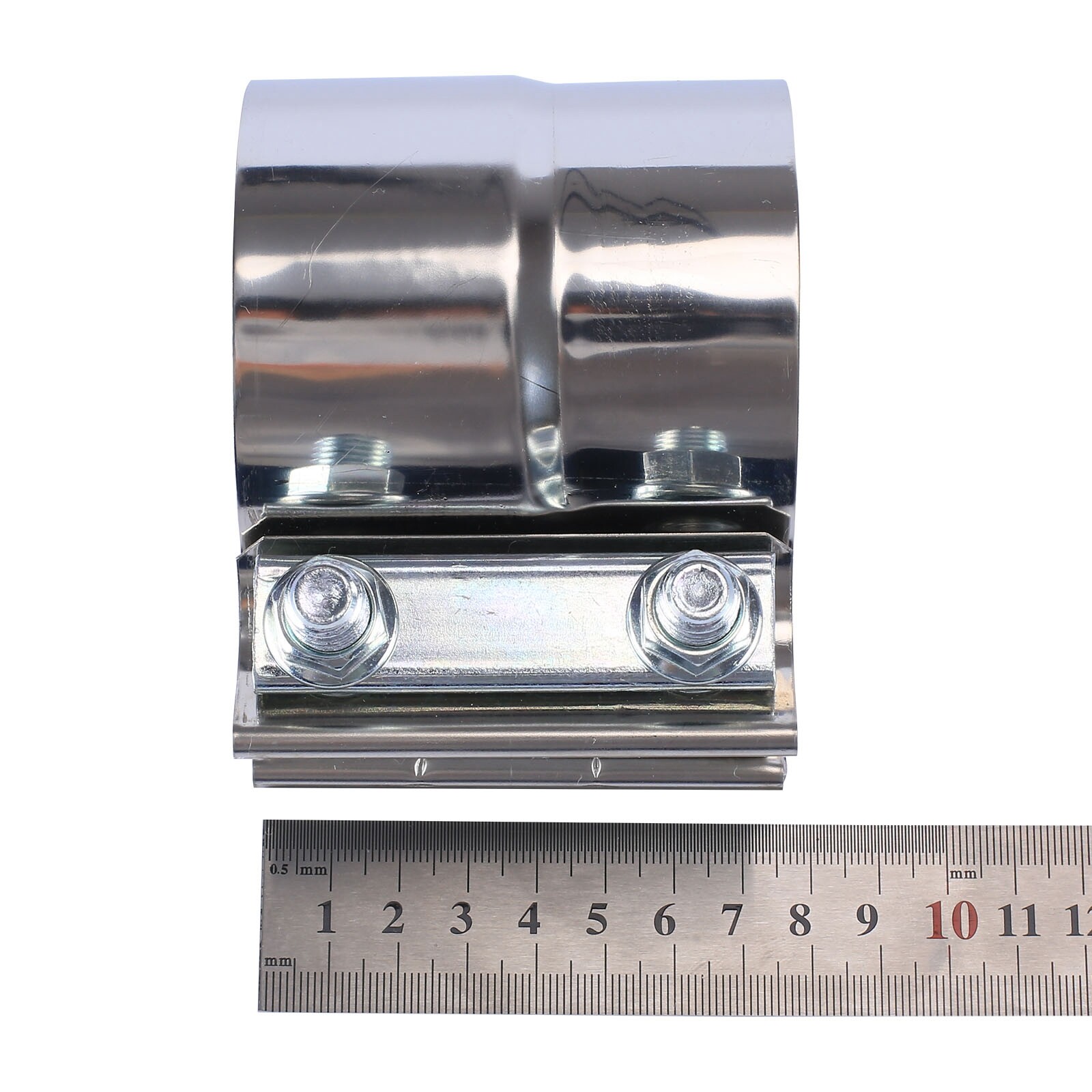 2.5" T304 Stainless Lap Joint Exhaust Band Clamp for Catback Muffler Pipe 2Pcs