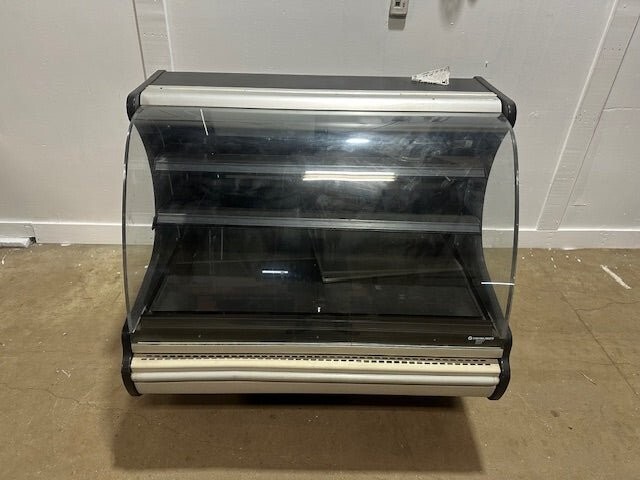 "STRUCTURAL CONCEPTS MP48R" LIGHTED CURVED GLASS REFRIGERATED BAKERY DISPLAY CAS