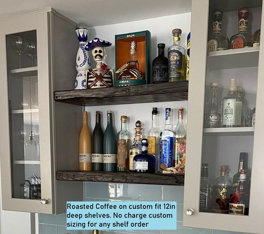 Floating shelf reclaimed barn wood Premium 2in thick floating shelves USA made