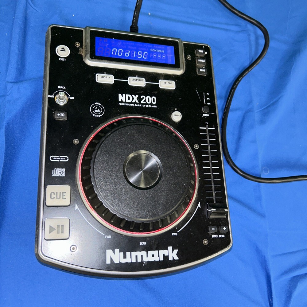 Numark DJ NDX200 Professional Tabletop CD Player Mix Loop AS-IS