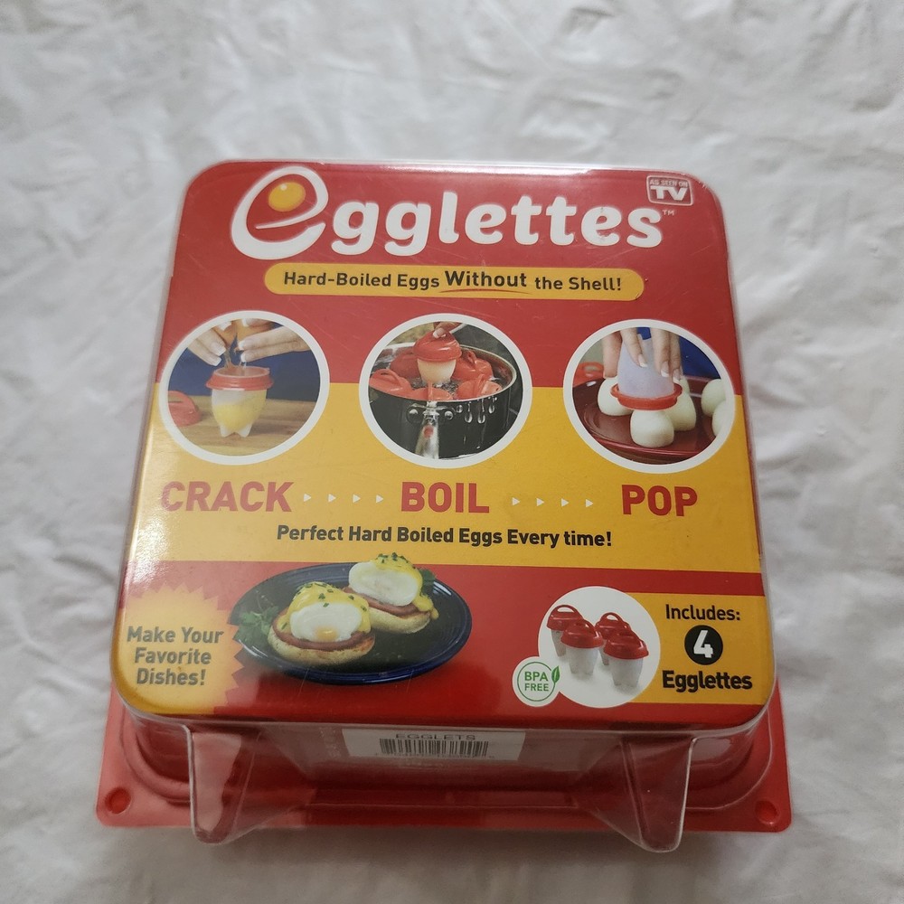 Eggletts Hard Boiled Egg Maker 4 count New in Box Easy Meal Prep