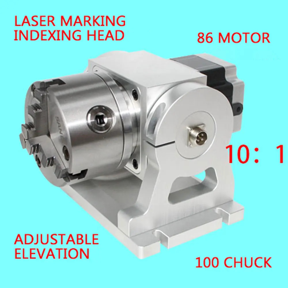 CNC Indexing Head Laser Marker A-axis Fourth Axis Adjustable Angle of Elevation