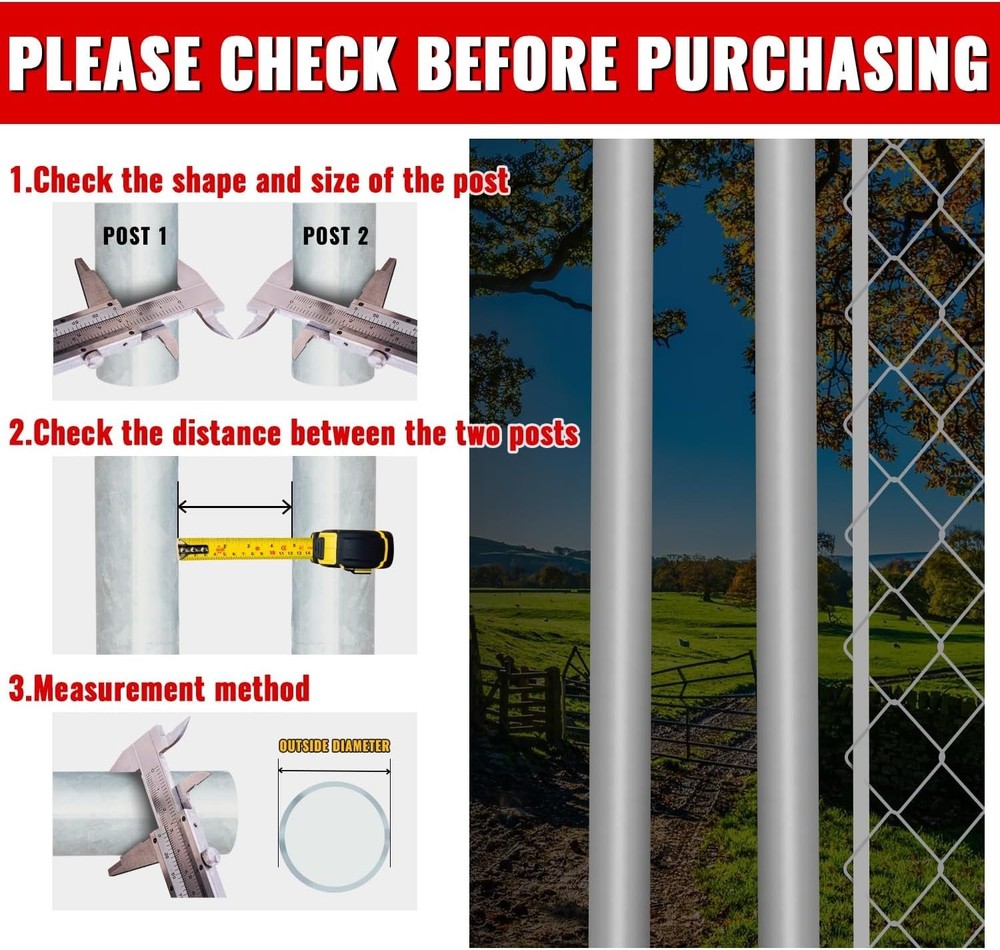 Secure Hot-Dip Galvanized Chain Link Gate Latch with Padlock Access - 1 PCS