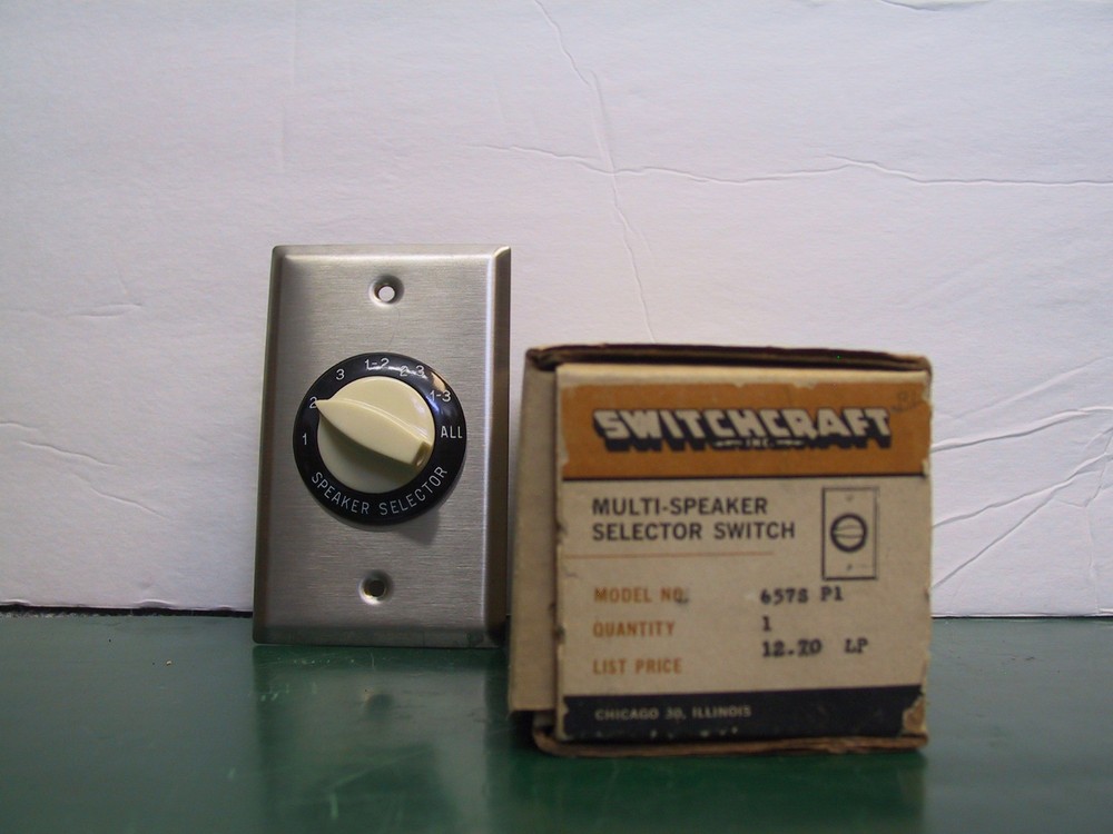 VINTAGE SWITCHCRAFT STEREO MULTI-SPEAKER SELECTOR SWITCH