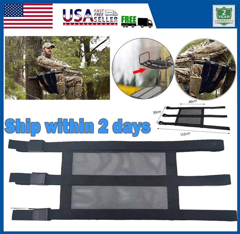 Universal Fitting Tree Stand Seat Replacement, Ladder Stand Seat, Adjustable for
