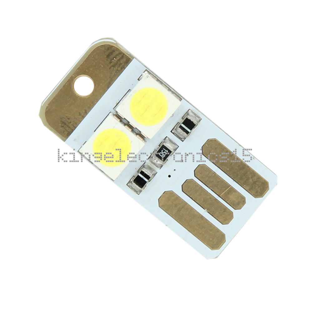 10 Pcs Portable Double Sided Pluggable USB LED Night Light Power Supply White