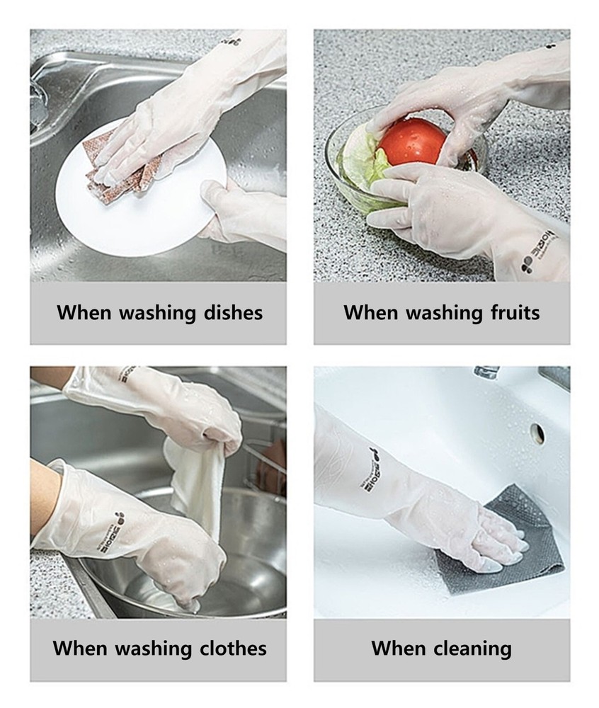 Versatile Thin & Convenient Gloves Multi-Purpose Nitrile Blend Rubber Gloves 5ea