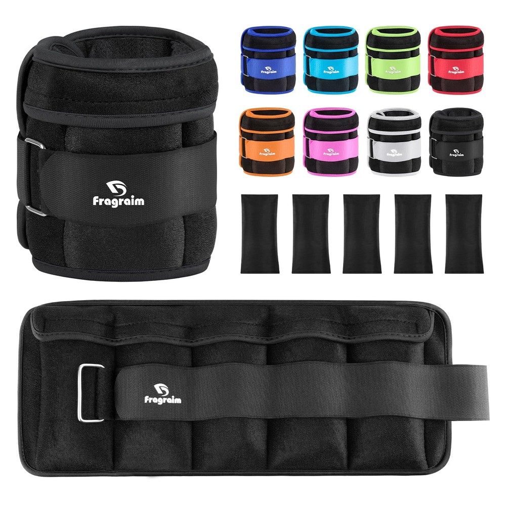 Adjustable Ankle Weights 1-5 LBS Pair from lbs, Total, Black