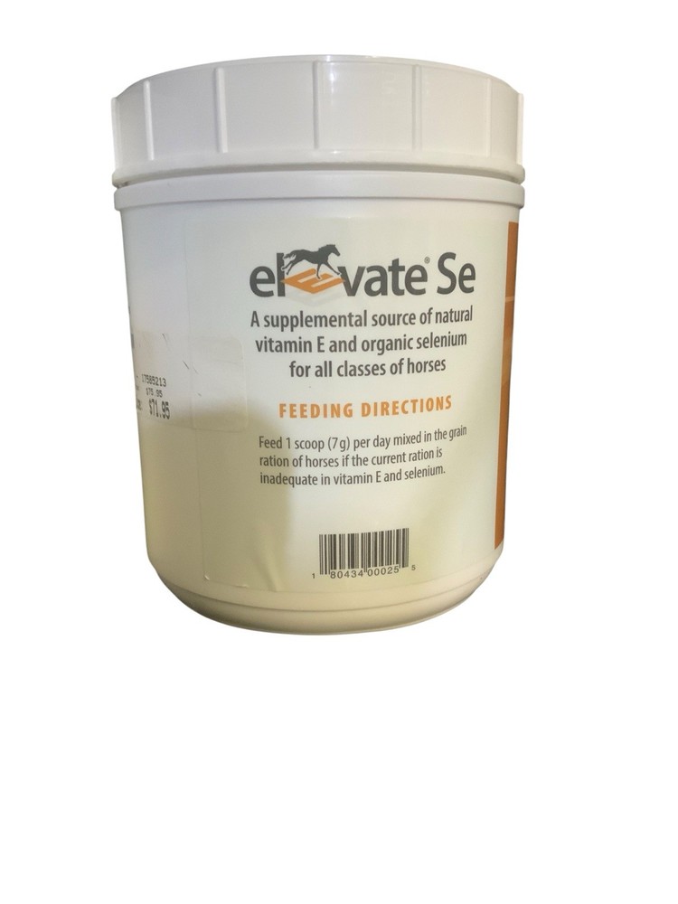 2x Elevate SE Vitamin E and Selenium for Horses 2 lbs Best By 5/25