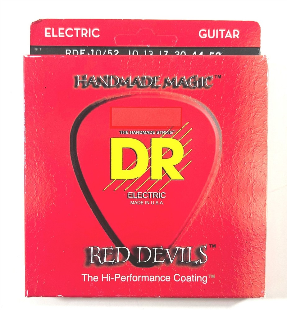 DR Guitar Strings Electric Red Devils K3 High Performance Coated 10-52