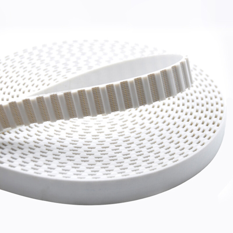 AT/T10 Timing Belt Open White Polyurethane With Steel Wire Width 20/25/30~50mm