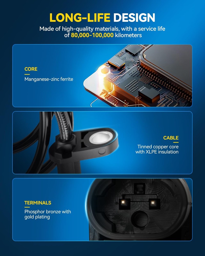 Front ABS Wheel Speed Sensor Replacement for 20072012 Mazda CX7, CX9