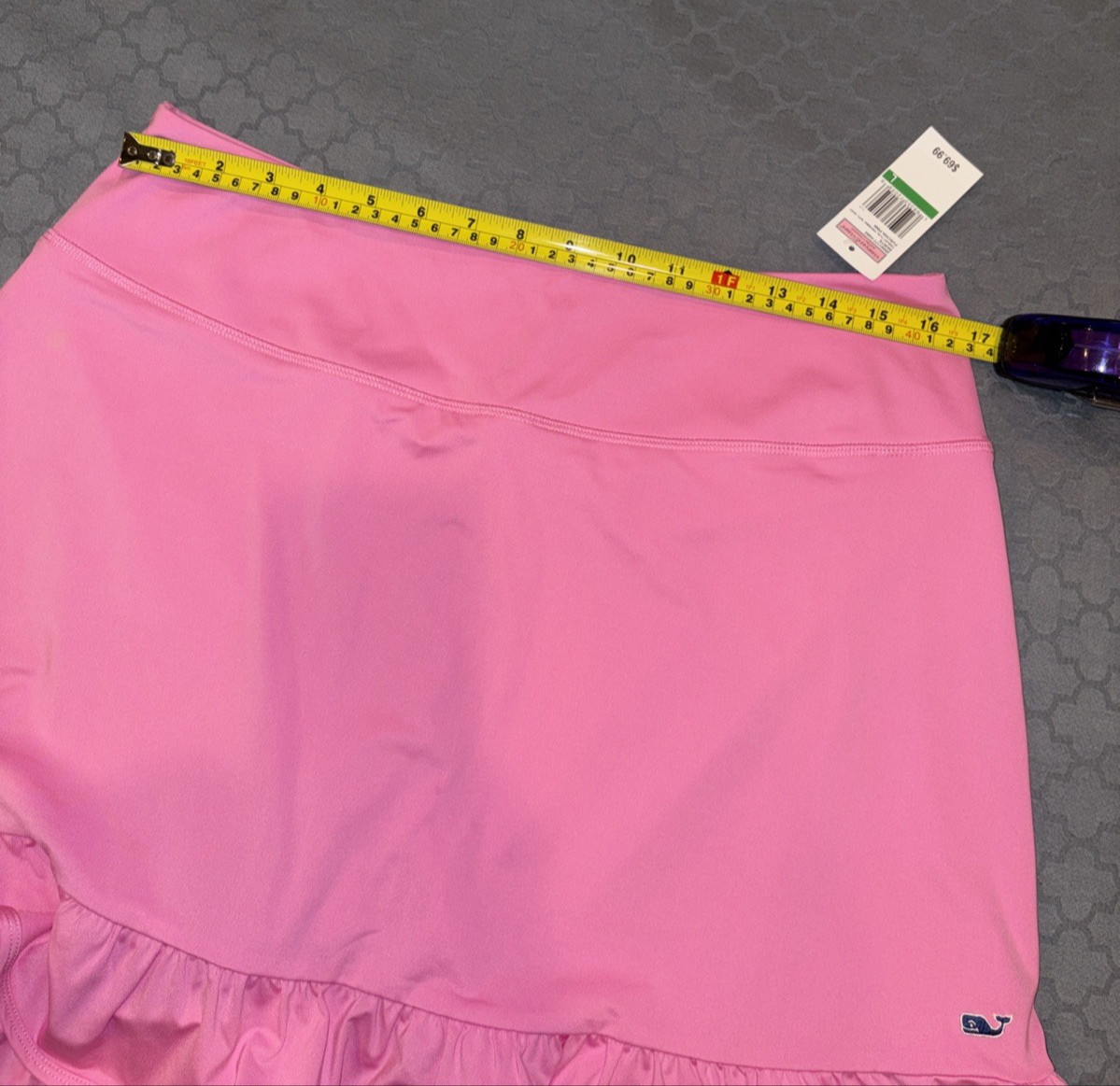 NEW Vineyard Vines Tisbury Performance Ruffle Skirt Pink With Tag Size Large $69