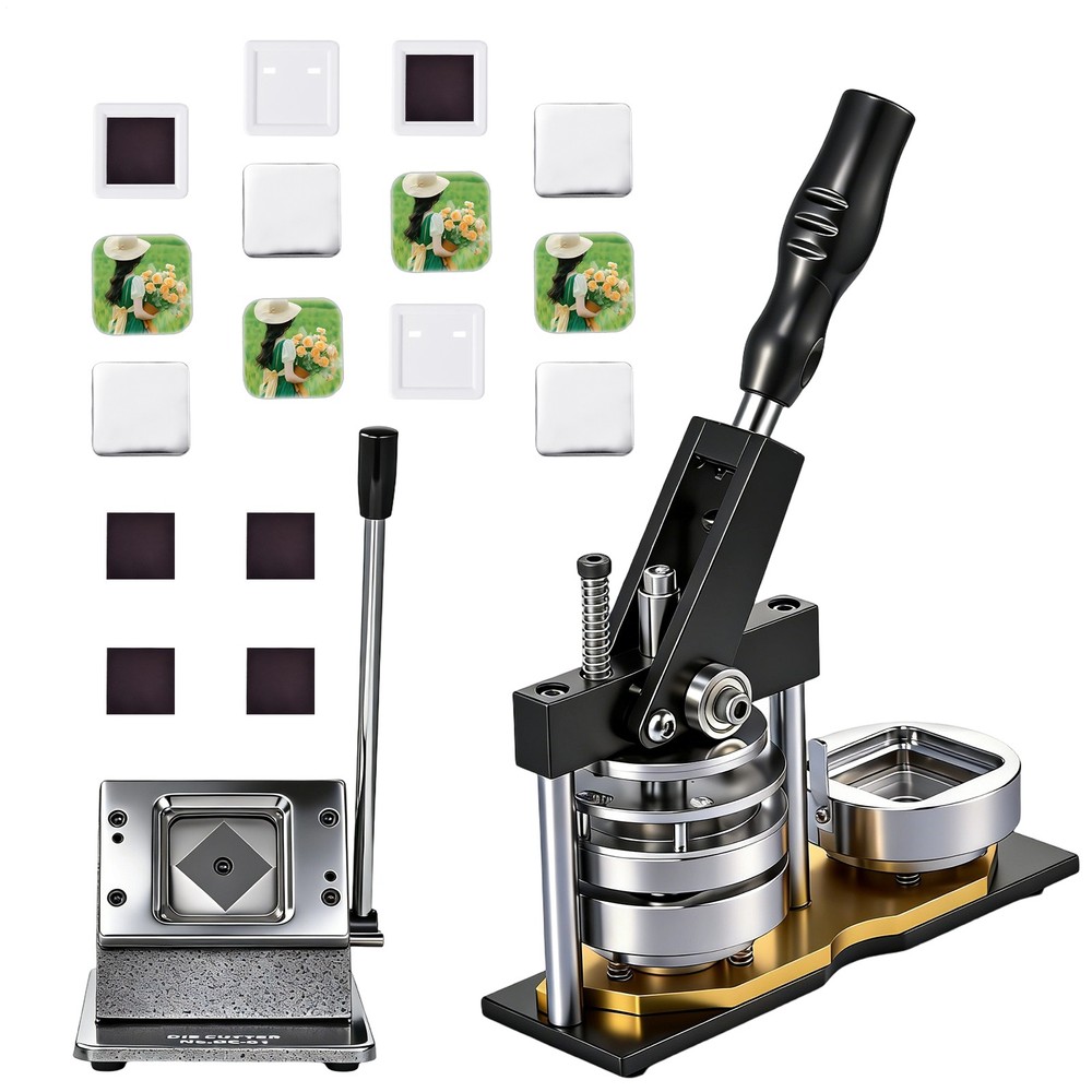 2"x 2" Square Magnet Machine & Badge Maker Kit 100pcs Materials Christmas gift