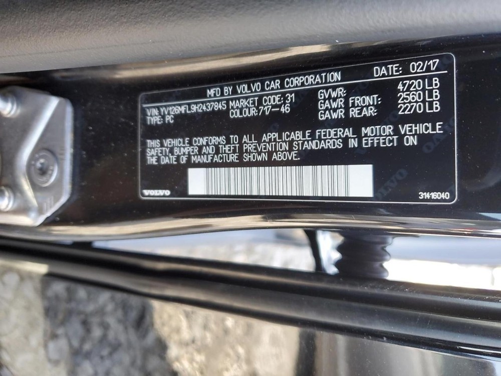 2014-2018 Volvo S60 Closing Velocity Module Right Side Center Windshield Mounted