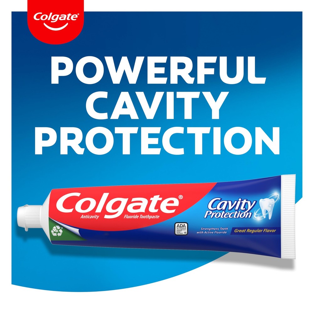 6-Pack Colgate Regular Cavity Protection Toothpaste with Fluoride, White 6 oz