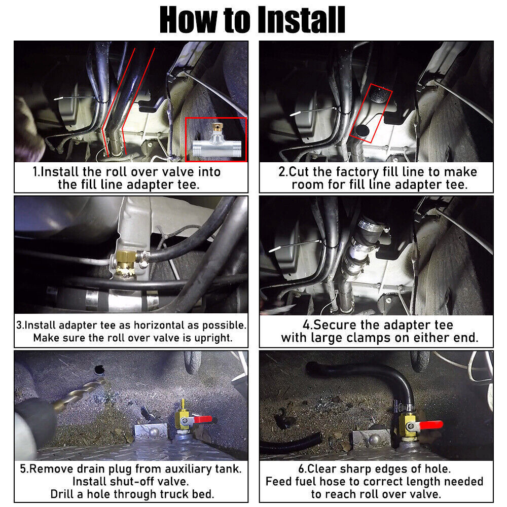 1 1/2" Diesel Installation Kit Feed Mounting Kit Auxiliary Transfer Fuel Tank