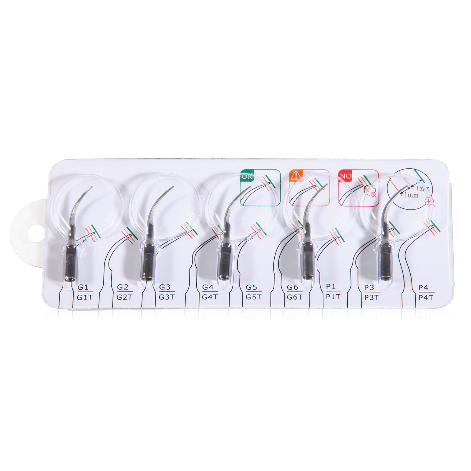 10* Dental Ultrasonic Piezo Perio Scaling Tips P1 for EMS Woodpecker Handpiece