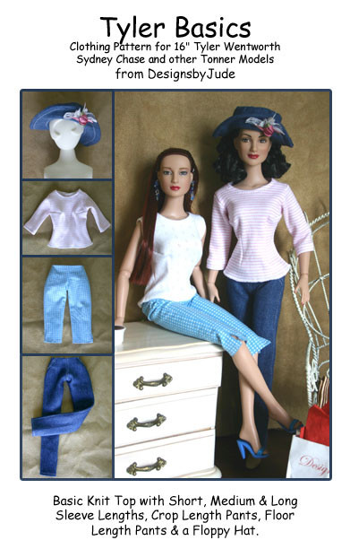 Basics Doll Clothes Sewing Pattern for Tyler Wentworth,  Tonner
