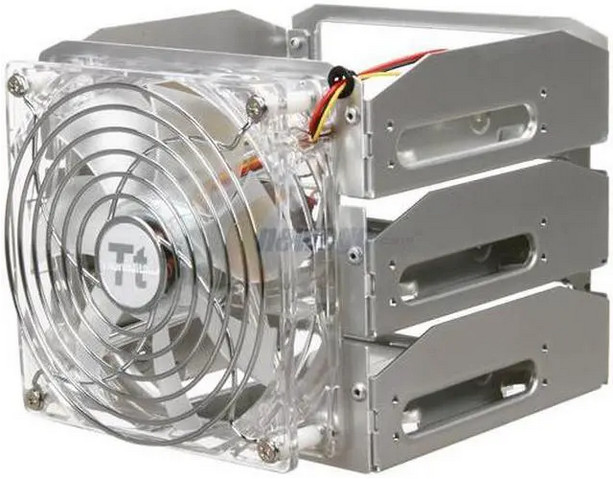 NEW THERMALTAKE iCage A2309 3-Bay HDD/SATA/SSD Drive Cage w/120mm Blue LED Fan