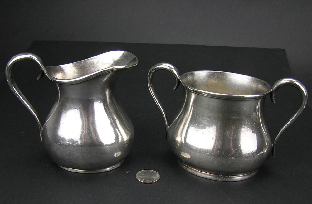 Antique Meriden Heavy Silver Plated Hotel / Restaurant Quality Sugar Creamer Jug