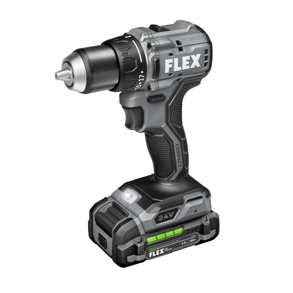 Flex 1/2 Inch 2 Speed Compact Drill Driver Kit