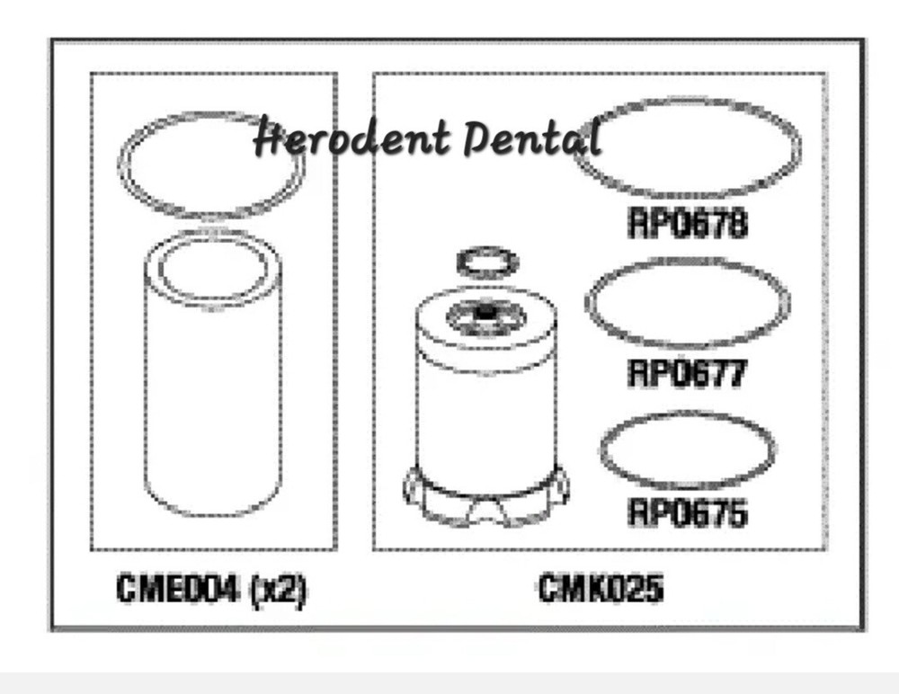 Compressor PM Kits MIDMARK®, P21, P22  RPI#CMK155 CMK025 #CME004 Filter Element