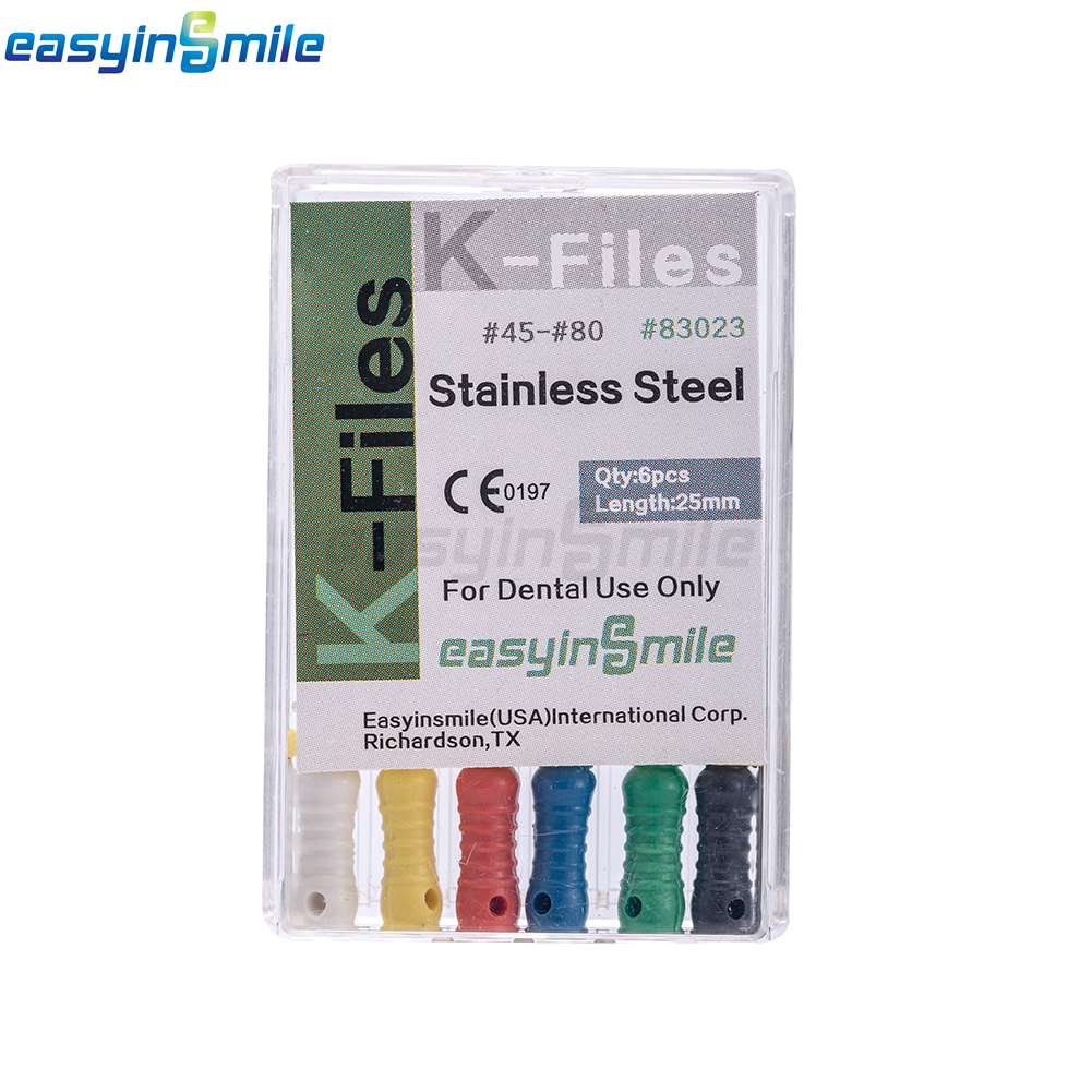 Endodontic Hand files Endo Root canal K files Dental Stainless Steel#6/8/10 25MM