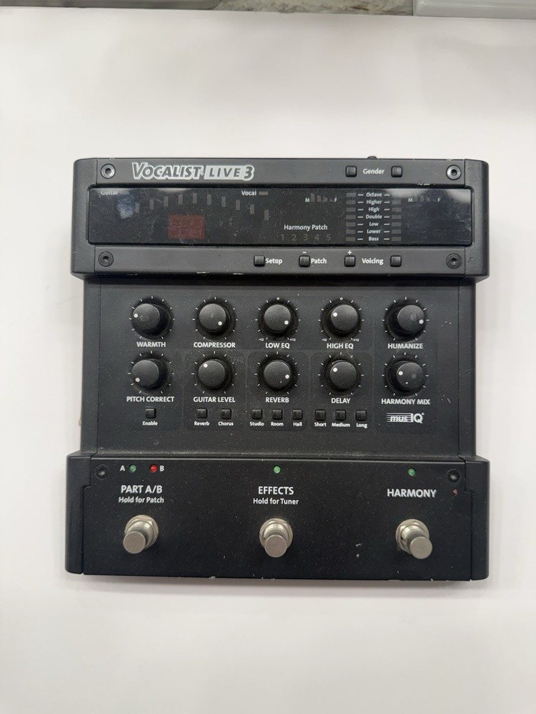 Digitech Vocalist Live 3 Vocal Multi Effects Processor Pedal + Power Supply