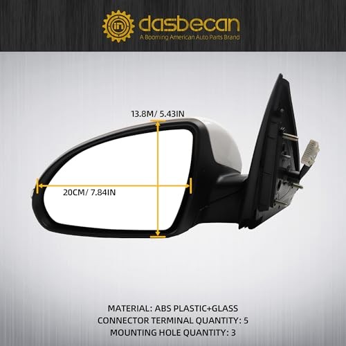 Driver Side Mirror Compatible With 2016 2017 2018 Kia Optima Left White