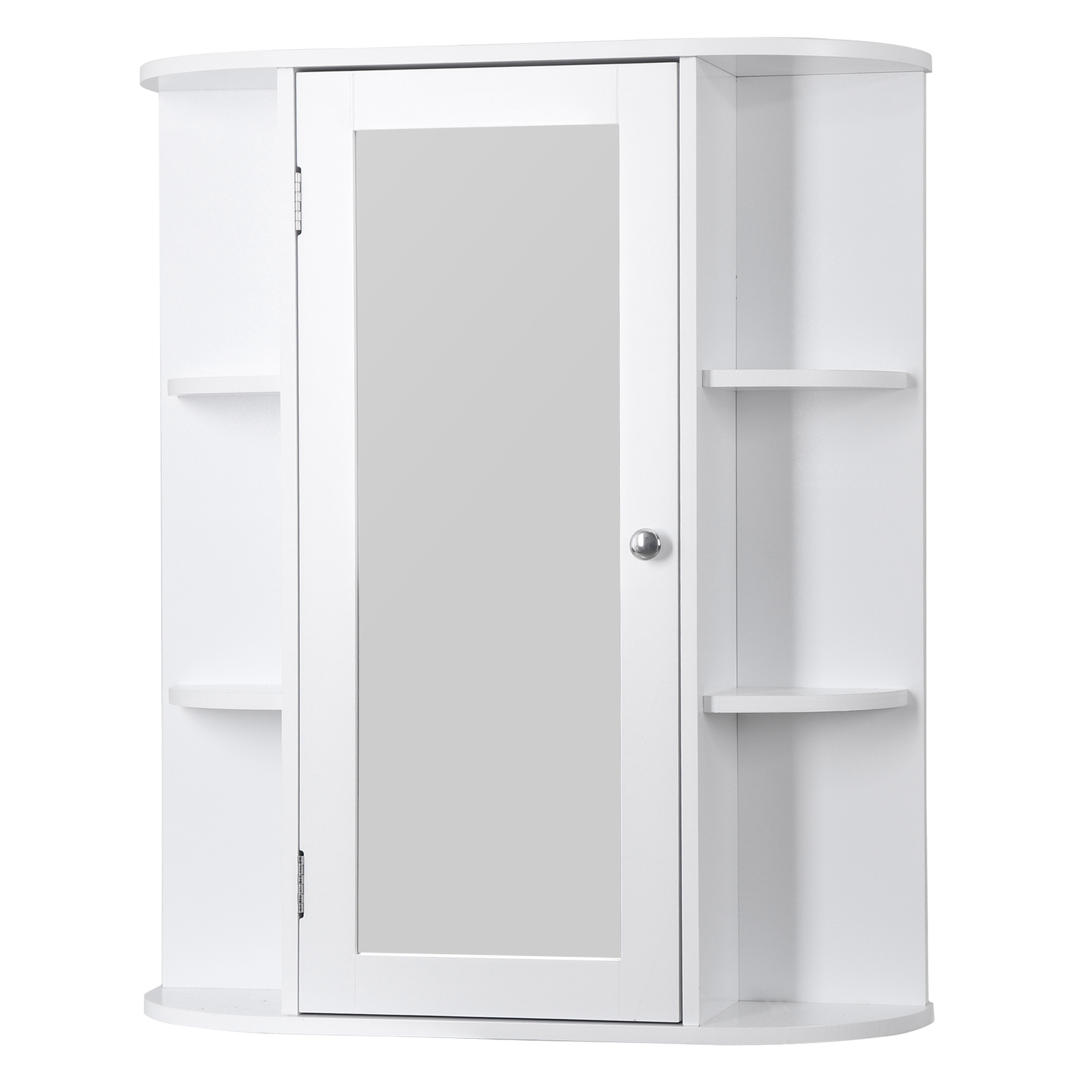Bathroom Cabinet Single Door Wall Mount Medicine Cabinet with Mirror Shelf