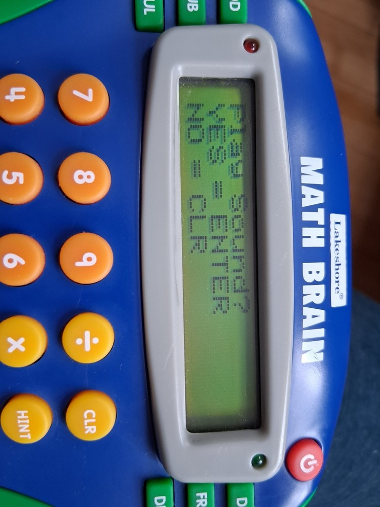 Vintage Lakeshore Math Brain Calculator & Learning Game, Tested And Working!
