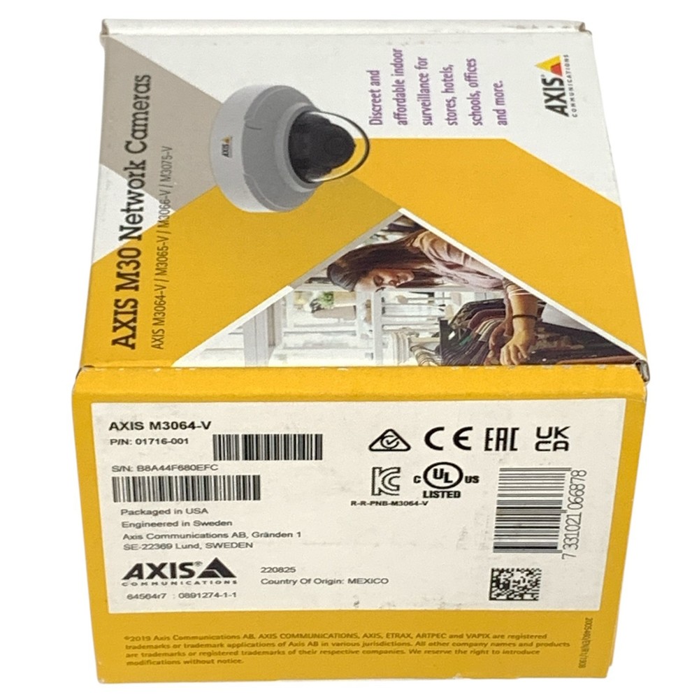 Axis M3064-V Fixed Dome Network Camera