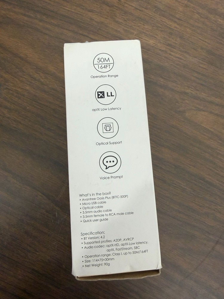 Avantree Oasis Plus Bluetooth Transmitter Receiver Long Range Brand New Sealed