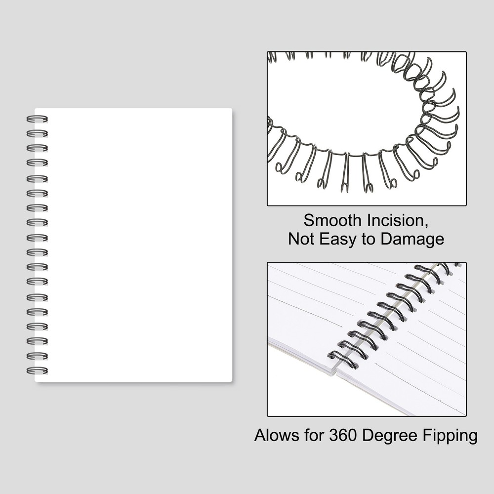 100Pcs 8mm (5/16") Binding Combs 40 Sheet Pitch 32 Ring, Silver