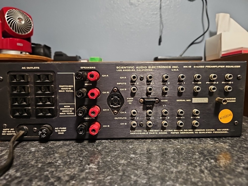 SAE MARK 1B STEREO PREAMPLIFIER TESTED WORKING
