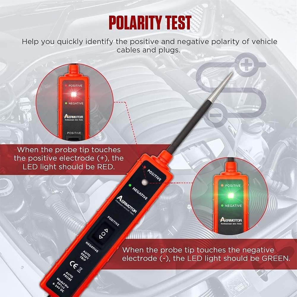 AERMOTOR Digital Automotive Power Probe Circuit Electrical Tester Device System