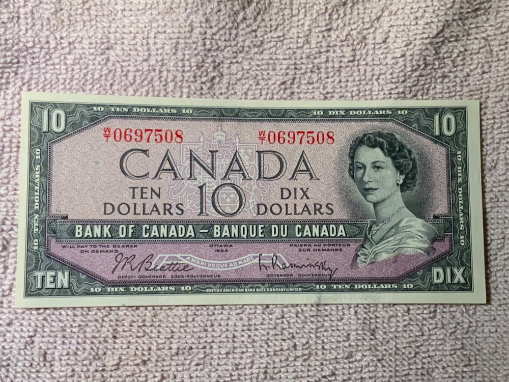1954 Canada 10 Dollar Banknote BC40b (e)