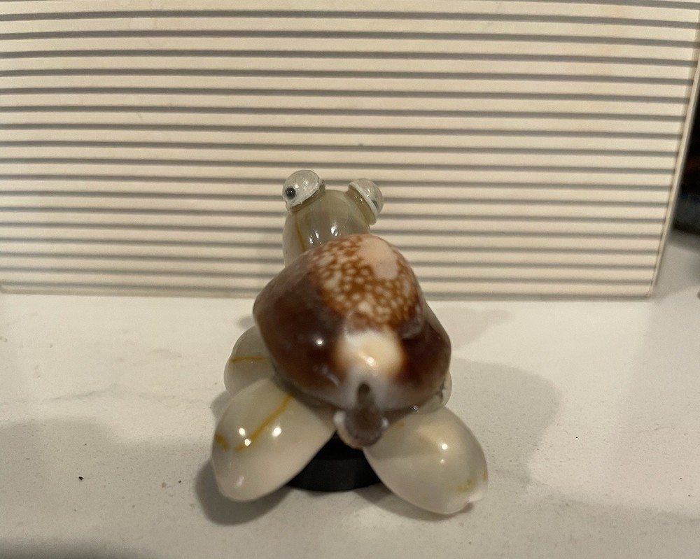 Vintage Tiny Shell Turtle Magnet Souvenir Beach House Cottage Decor