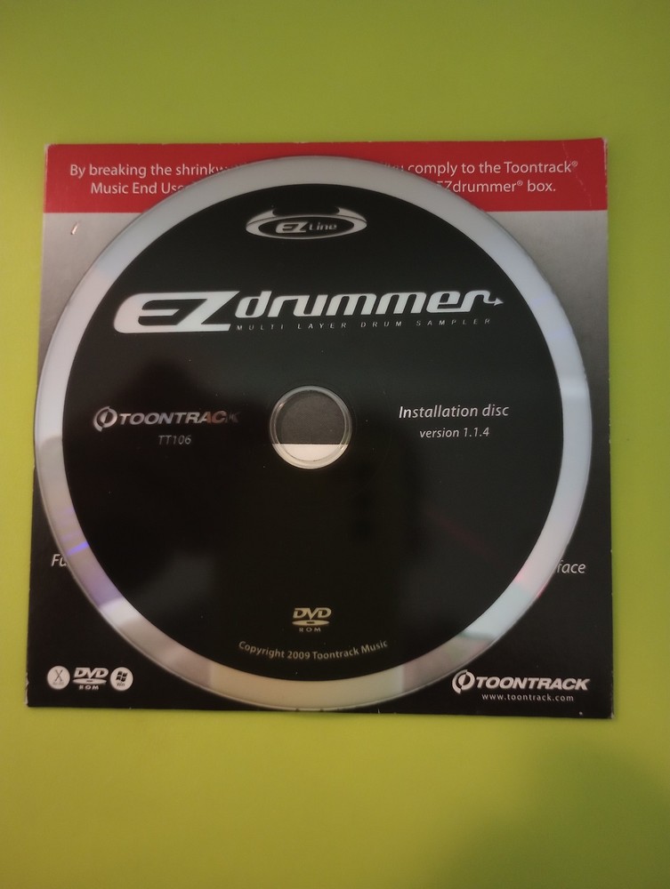 TOONTRACK EZ DRUMMER 1.1.4 Multi Layer Drum Software DVD With Serial#