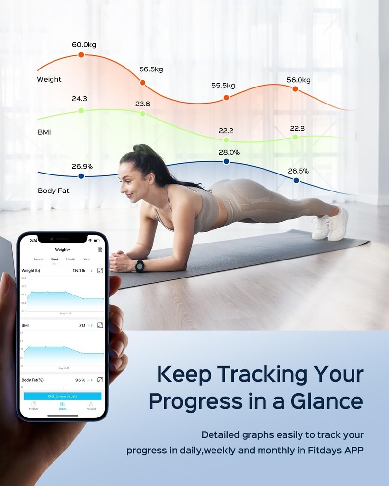 Smart Pod Scale: 8-Sensor Body Composition Analyzer with App Sync for 24 Users