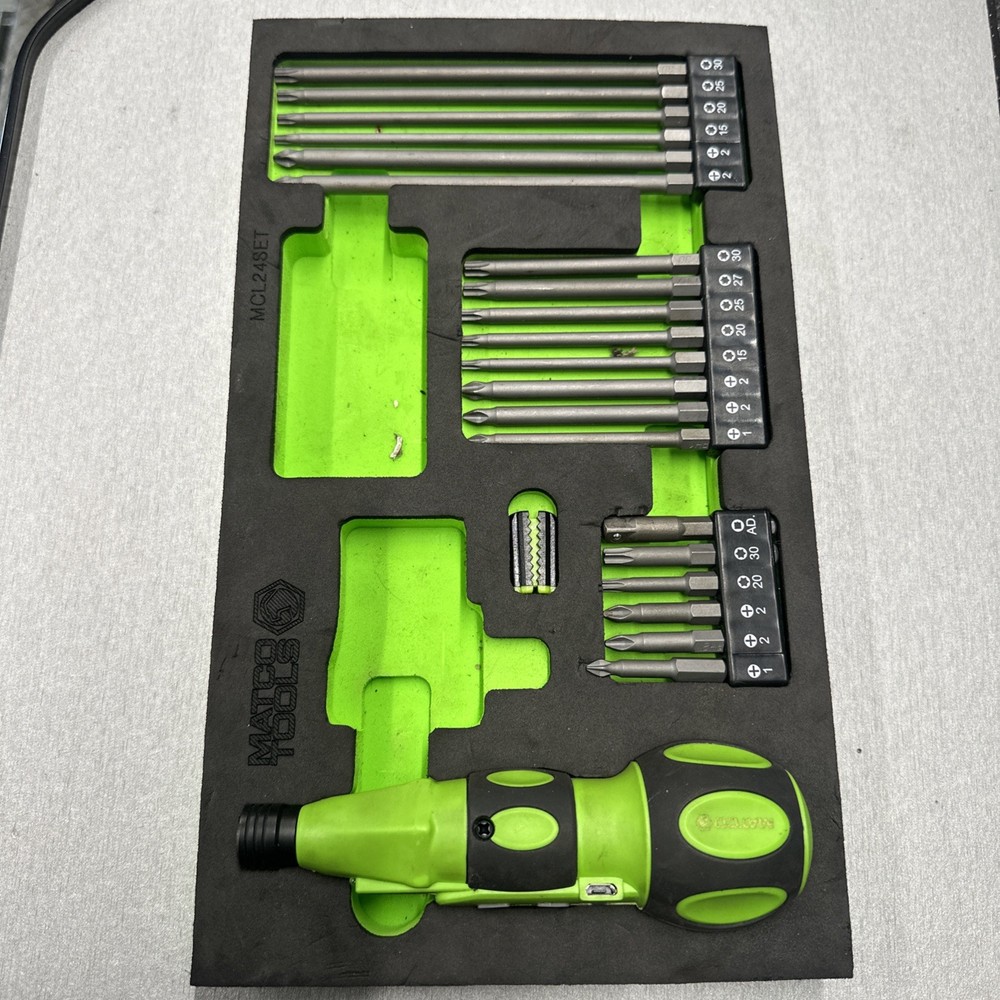 Matco 3.6 V Rechargeable Cordless 24 Piece 1/4” Drive Bit Driver Bit Set