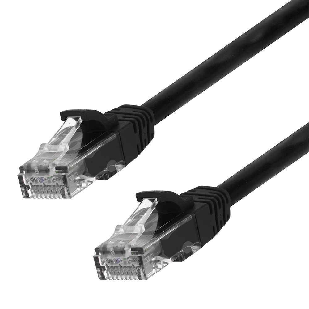 Ethernet Patch Cable CAT6A, UTP, 24AWG, 0.5 Ft, 10 pack, Black