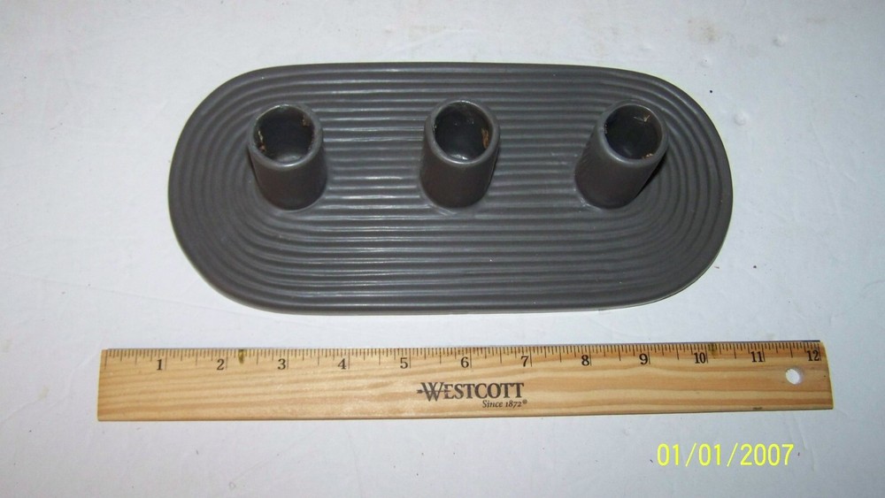 Ceramic Tapered Candle Holder GRAY